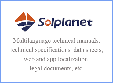 Multilanguage technical, marketing and legal translations, as well as web app localization